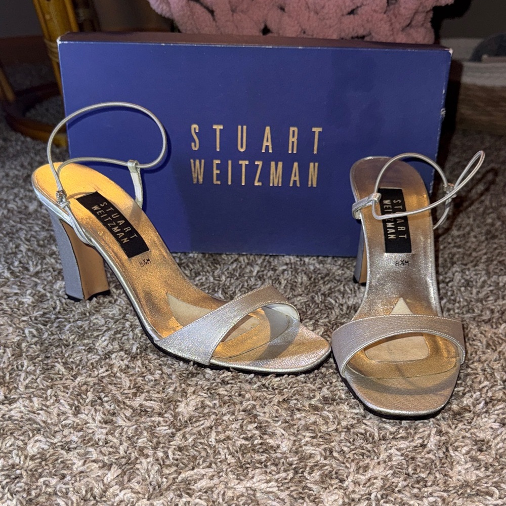 Stuart Weitzman Fortune Silver Heels
